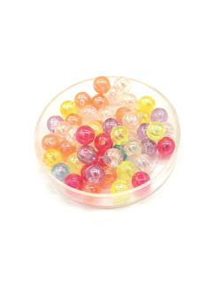 Бусины пластиковые фигурные, 6 мм бензин микс