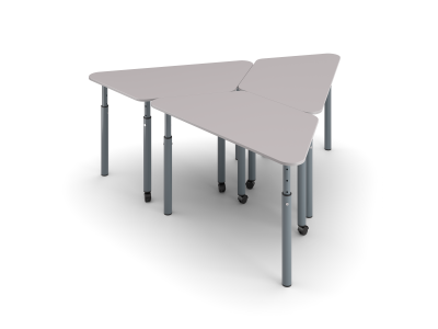 Стол ученический трапеция регулируемый на круглых опорах