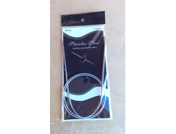 Спицы для вязания 120 руб спицы  на тросике длина 80 см  номер  2.5