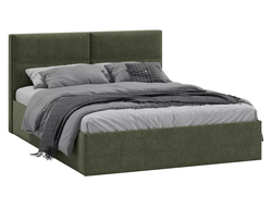 Спальня ГЛОСС - Кровать с мягкой обивкой тип 1 1600 Микровелюр Jercy Deep Green