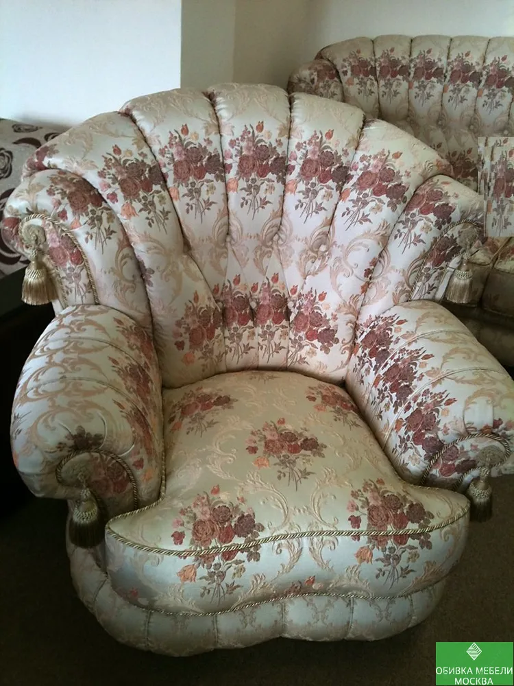 Обивка кресла жаккард.☎ 