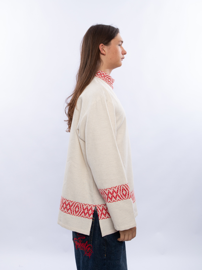 Косоворотка ткачество "Сила Души" белая