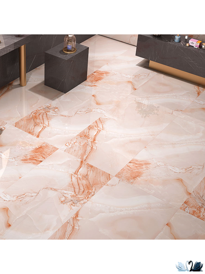 Керамогранит Creto Opera Onyx Rosso 80 х 160 см розовый