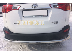 Защита заднего бампера угловая большая d60 для Toyota RAV4 2013-2015