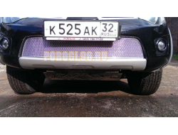 Защита радиатора Mitsubishi L200 2010-2013/Mitsubishi Pajero Sport 2008-2013 chrome низ PREMIUM