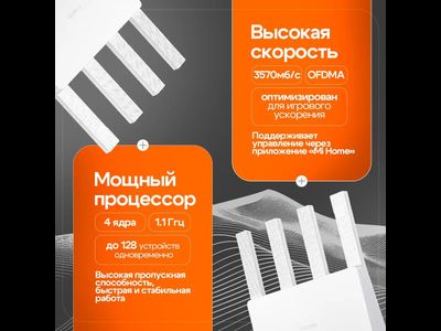 Роутер Xiaomi Mi Wi-Fi Router BE3600 Белый