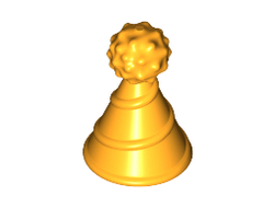 Minifigure, Hat with Small Pin, Party Hat, Bright Light Orange (24131 / 6132773)