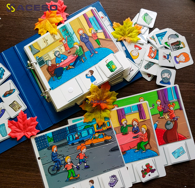 Альбом "Фразы". Развивающие пособия на липучках Frechoponcho (Френчопончо)