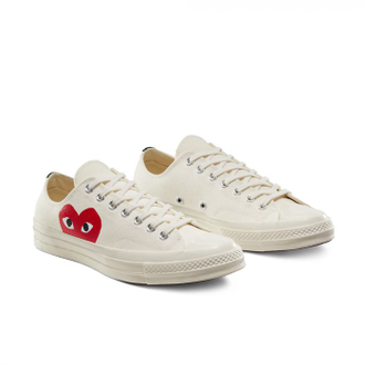 Конверсы X Comme Des Garçons Play Chuck 70 Low Top белые фото