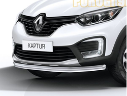Защита переднего бампера d57 для Renault Kaptur (2016-)