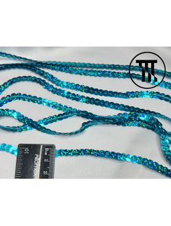 Пайетки на нитке, цв. Бирюза (голограмма)