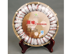 Лот 695, Чай мягкий в бамбуковой тарелке, Шу Пуэр