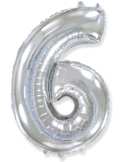 Фольгированная цифра-Серебряная