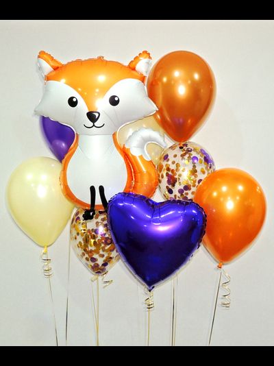 Набор шаров с гелием "Лисичка"