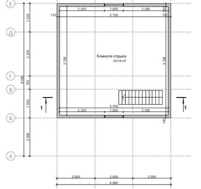 Двухэтажный каркасный дом 60м² (SK72)
