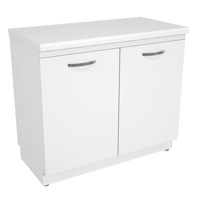 Тумба металлическая медицинская с полкой на подиуме ТМД-2.0