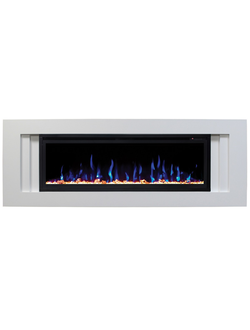 камин Real Flame "Stockholm 50" белый с очагом Saphir 50