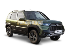 Пороги Black-Premium для Lada Niva Travel 2021-