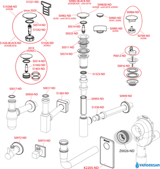 Сифон для раковины Alcaplast A400