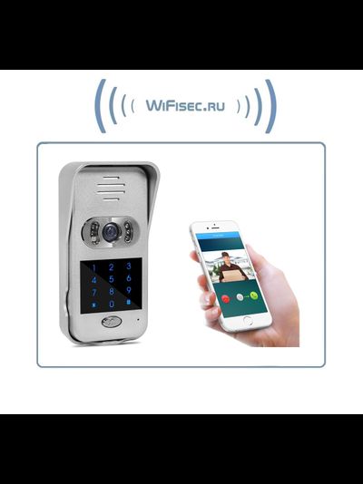 Вызывная панель видеодомофона WiFi/LAN с сенсорной кодовой клавиатурой и дополнительным беспроводным звонком, с DVR, HD (до -20) (idoorphone)