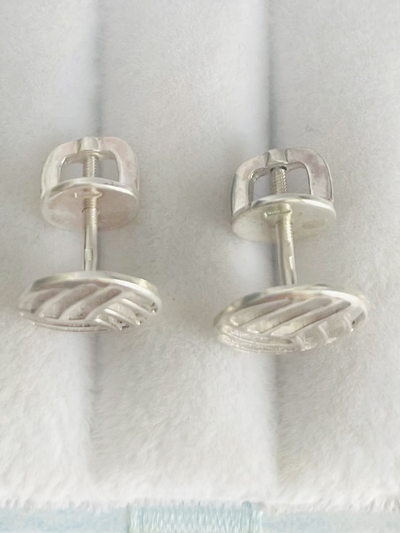 Серьги - гвоздики с закрутками "Волейбол"