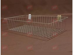 P4012 Корзина на торговую решетку, размеры 385х300х125 мм, цвет: хром