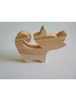 Котёнок деревянный