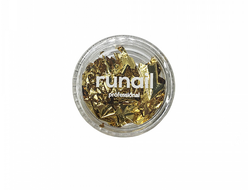 Дизайн для ногтей ruNail: фольга поталь (цвет: золото) №6293