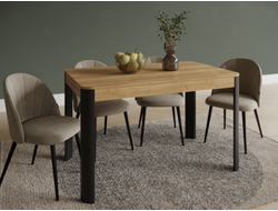 Стол обеденный Фишт Дуб Галифакс натуральный/Фреско