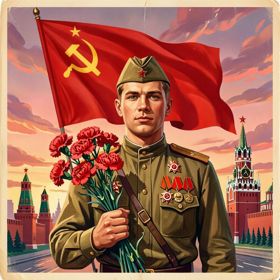 Открытка ко Дню Победы от компании Юджин Стайлс: память, благодарность, мир