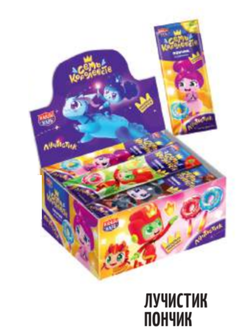 Карамель на неон. палочке "Лучистик Пончик" асс.(Семь Королевств) 10гр*30шт*12 бл.