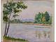 "Озерки" бумага акварель Попенков Я.И. 1980-е годы