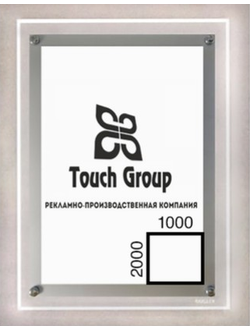 Лайтбокс светодиодный Crystal односторонний 1000x2000мм