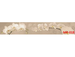 MP-018  ОРХИДЕИ БЕЖЕВЫЙ ФОН Глянцевая стеновая панель ALBICO   2800*610*6мм. *