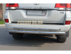 Защита заднего бампера d76/42 для Toyota Land Cruiser 200 2013-2015