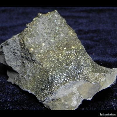 Пирит, "спектропирит", в полости конкреции. Россия. 87*60*50мм