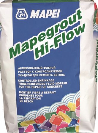 MAPEI Mapegrout Hi Flow Быстротвердеющая ремонтная смесь до 40 мм, 25 кг.