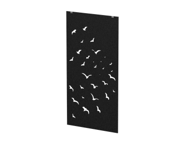 Акустическая подвесная перегородка с декором "Перелетные птицы" (фурнитура в комплекте)