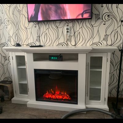 Электрокамин Элтон LUX WT с очагом Sparta 25.5 LED