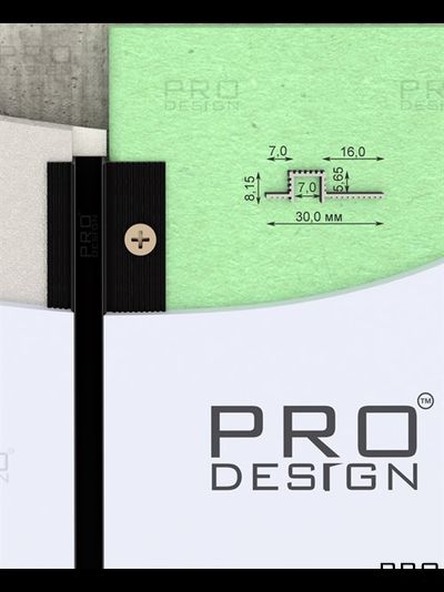 Декоративная рейка Pro Design 615 Черный анодированный