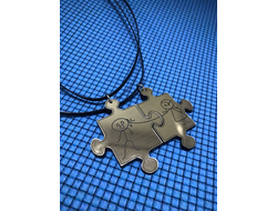 Кулоны "Мальчик-Девочка" пазлы 2 шт