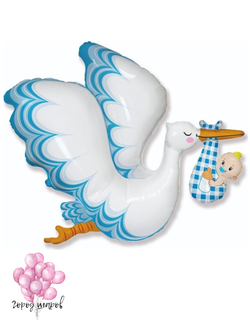 Ф Аист с ребенком  96 см. + доставка Краснодар