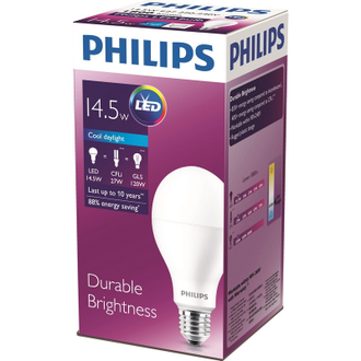 Лампа светодиодная Philips 14.5W E27 6500k хол.бел. ст.колба