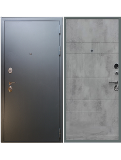 Дверь входная Спартак &quot;Р&quot; Серый графит / МДФ ФЛ-299 Бетон светлый