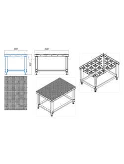Стол сварочный 1000х1500 5мм