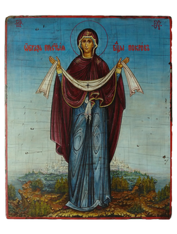 Покров. Икона Пресвятой Божией Матери. Рукописная икона.