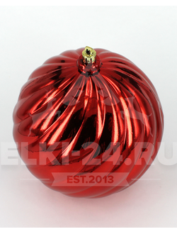 Шар рельефный 15 см красный для украшения высотных елок