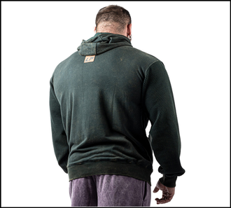 Худи 4900-864/405 Legal Power Stonewashed Bostomix зеленый камень