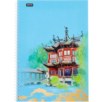 Бизнес-тетрадь Attache Selection А4,96л, клетка, гребень, Travel China