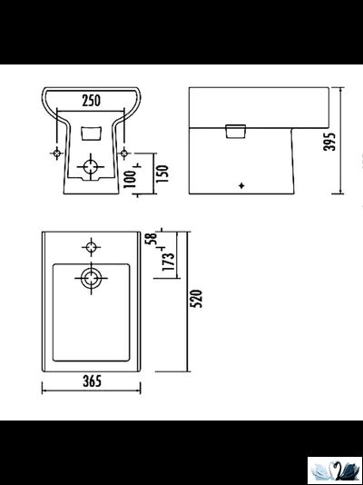 Напольное биде Creavit Slim